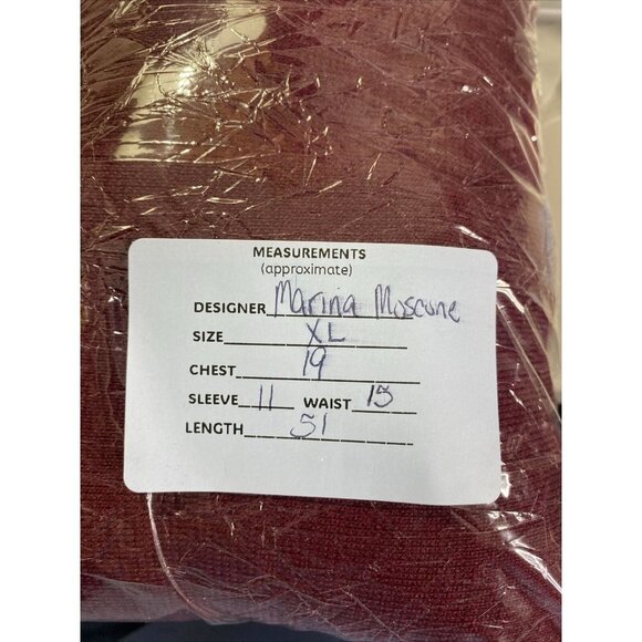 Marina Moscone Womans Cycling Sweater Dress with Exploded Zipper‎ SZ XL - Picture 9 of 9